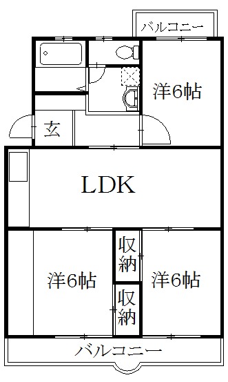 磐田市国府台のマンションの間取り