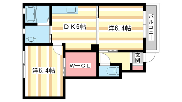 大和高田市大字藤森のアパートの間取り