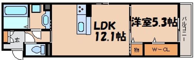 安芸郡府中町本町のアパートの間取り