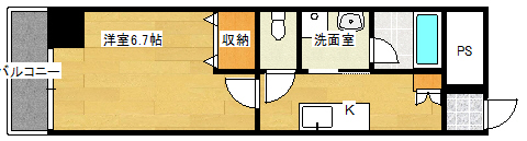 【広島市西区観音本町のマンションの間取り】