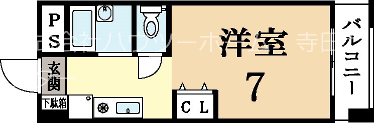 城陽市寺田のマンションの間取り