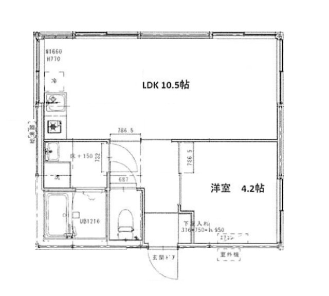 双葉コーポの間取り