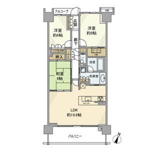 印西市中央南のマンションの間取り