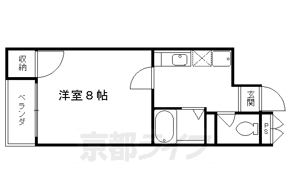 京都市下京区藪下町のマンションの間取り