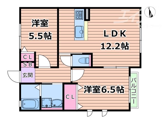 ピュアコート原町の間取り