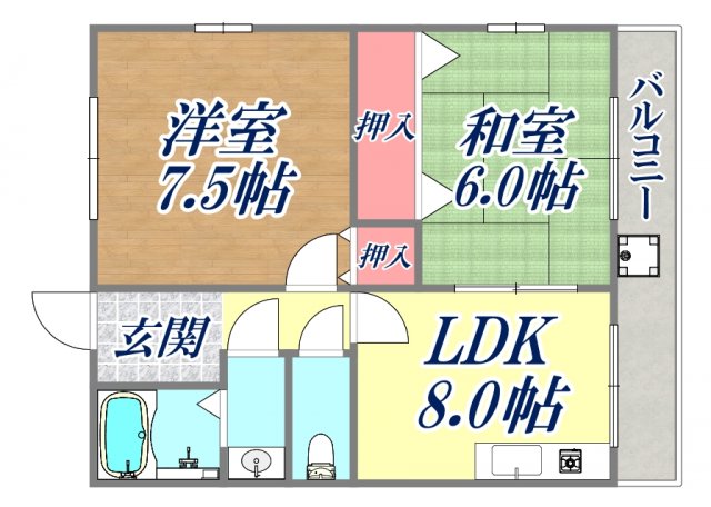 【グランディア篠原本町の間取り】
