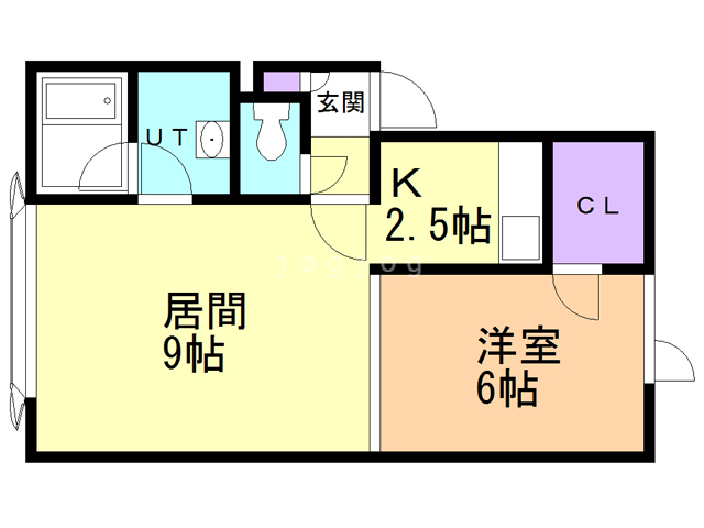 札幌市東区北十二条東のアパートの間取り