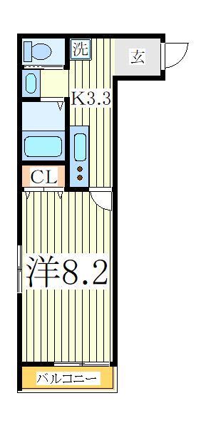 柏市泉町のアパートの間取り