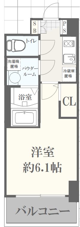 神戸市兵庫区松原通のマンションの間取り