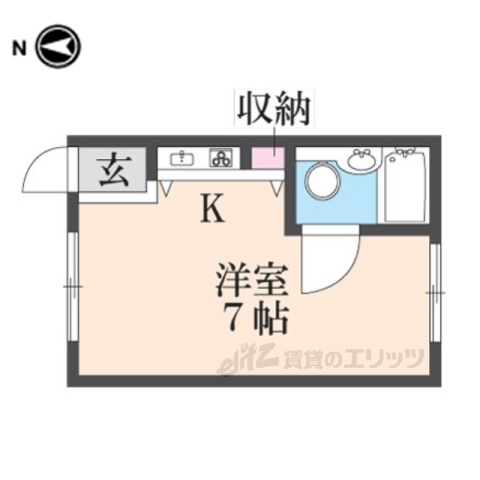 京都市下京区西前町のマンションの間取り