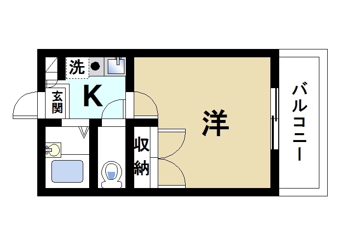 天理市富堂町のアパートの間取り