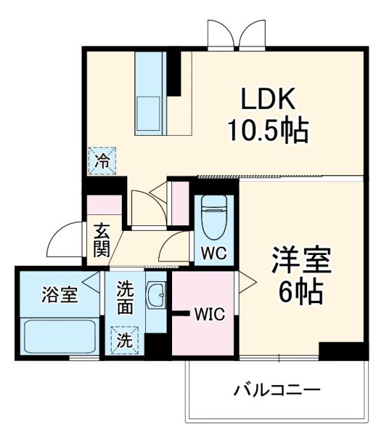 甲府市屋形のアパートの間取り