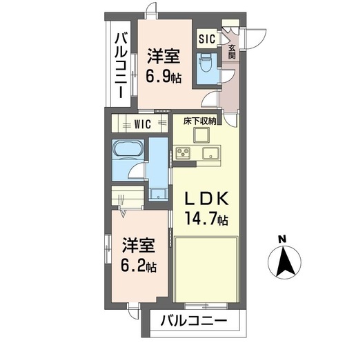 【メゾン　ソレイユの間取り】