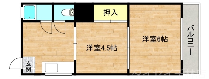 大阪市旭区新森のマンションの間取り