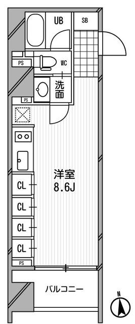 港区芝公園のマンションの間取り