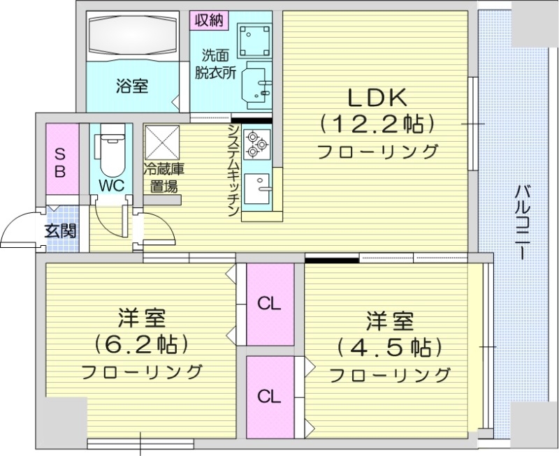 BIBOタワー札幌の間取り