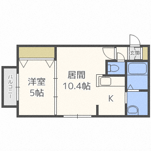 札幌市東区北二十四条東のマンションの間取り