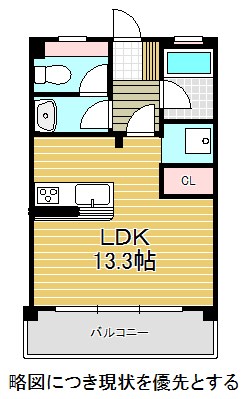 名古屋市千種区鹿子町のマンションの間取り