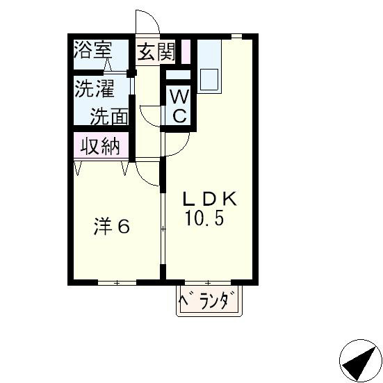 守山市播磨田町のアパートの間取り