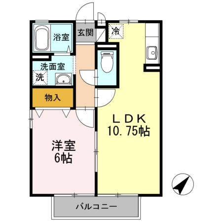 エスポワール大川田 IIの間取り