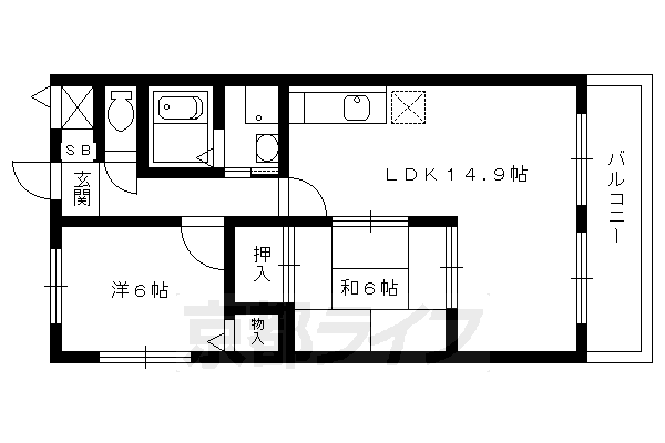 【レスト蟹ヶ坂の間取り】