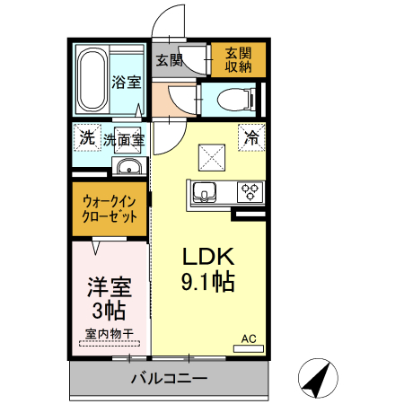 ＰＲＥＳＴＩＧＥＡ７２　B棟の間取り