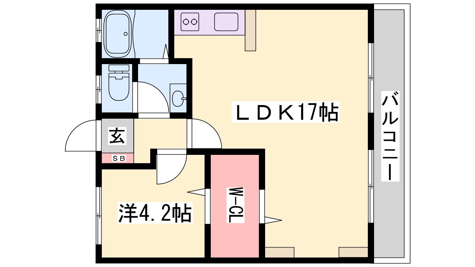 三木市平田のアパートの間取り