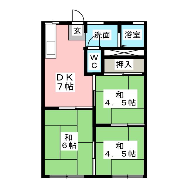 ガーデンフォーブル安田の間取り