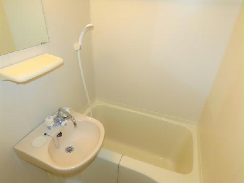 バス・シャワールーム　洗面台とユニット式のお風呂です