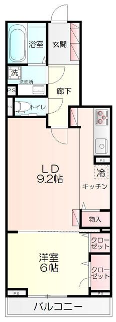 相模原市中央区共和のアパートの間取り