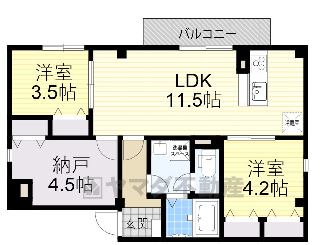 吹田市千里山西のマンションの間取り