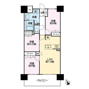 富士市御幸町のマンションの間取り