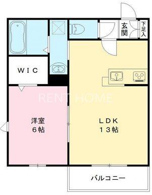 東大阪市稲葉のアパートの間取り