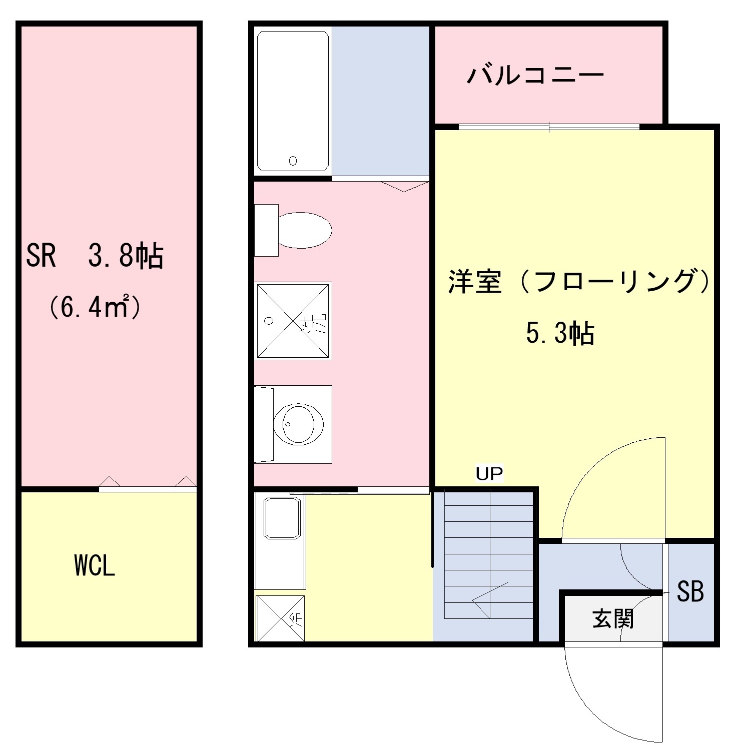 平塚市中原のアパートの間取り