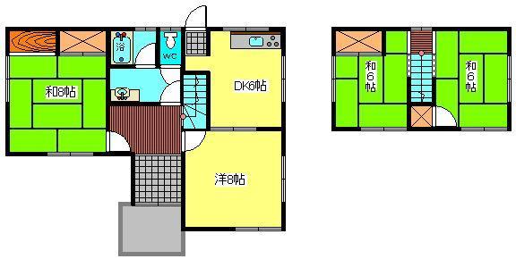 【下北手松崎伊藤貸家の間取り】