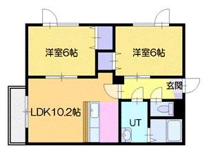 恵庭市相生町のマンションの間取り