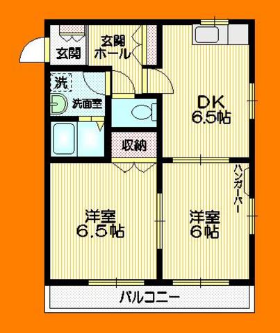 府中市武蔵台のマンションの間取り