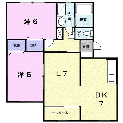 白山市相木町のアパートの間取り