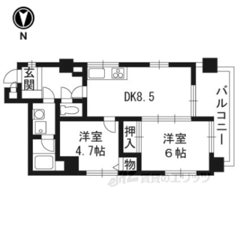 コスモ御池御幸町の間取り