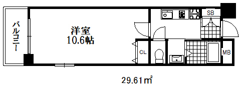 レジディア三宮東の間取り