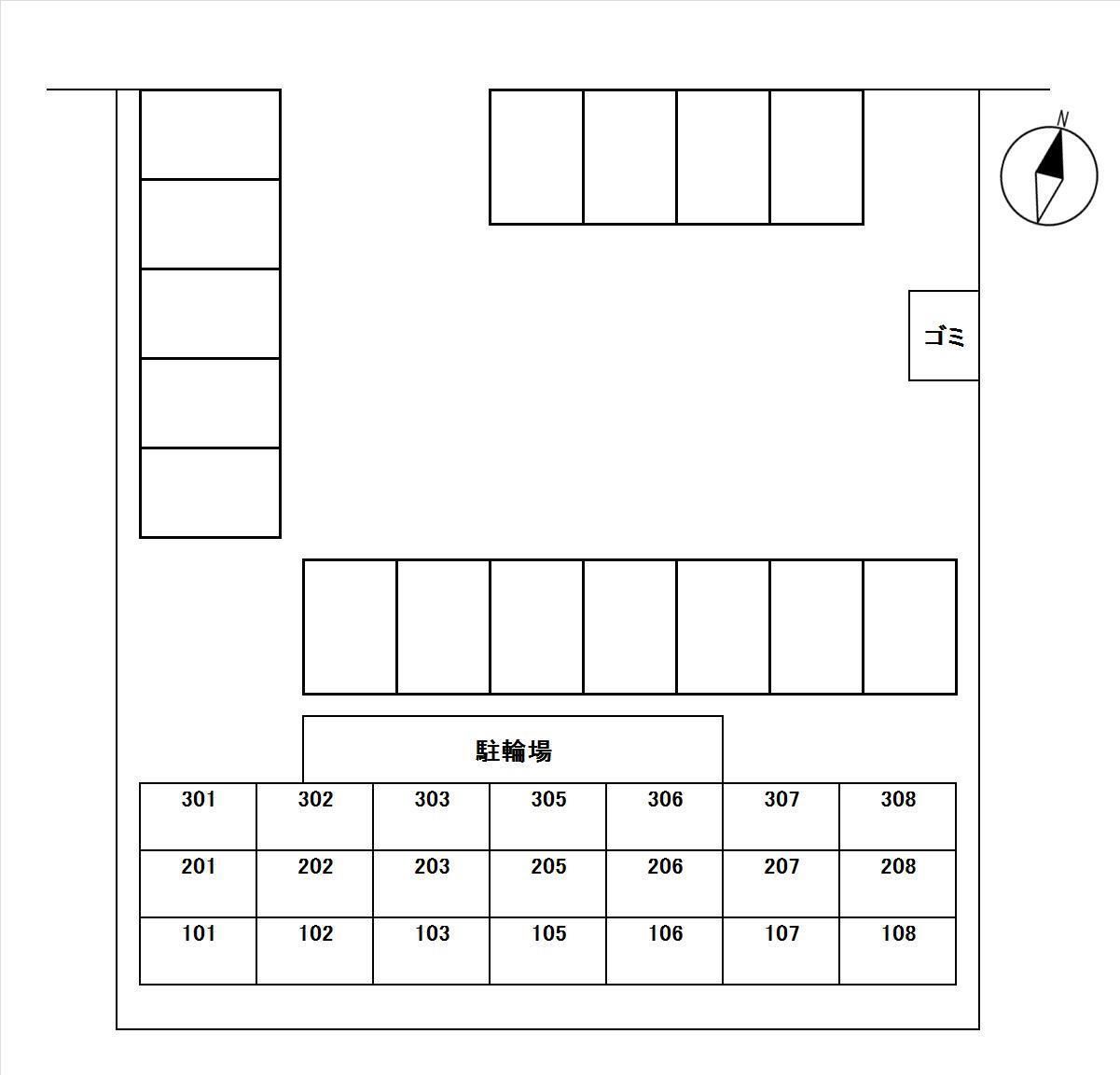 【福山市御幸町大字上岩成のアパートの駐車場】