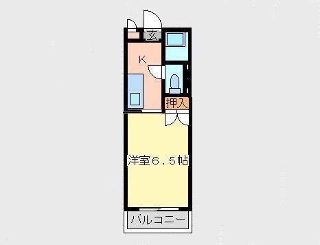 福山市御幸町大字上岩成のアパートの間取り