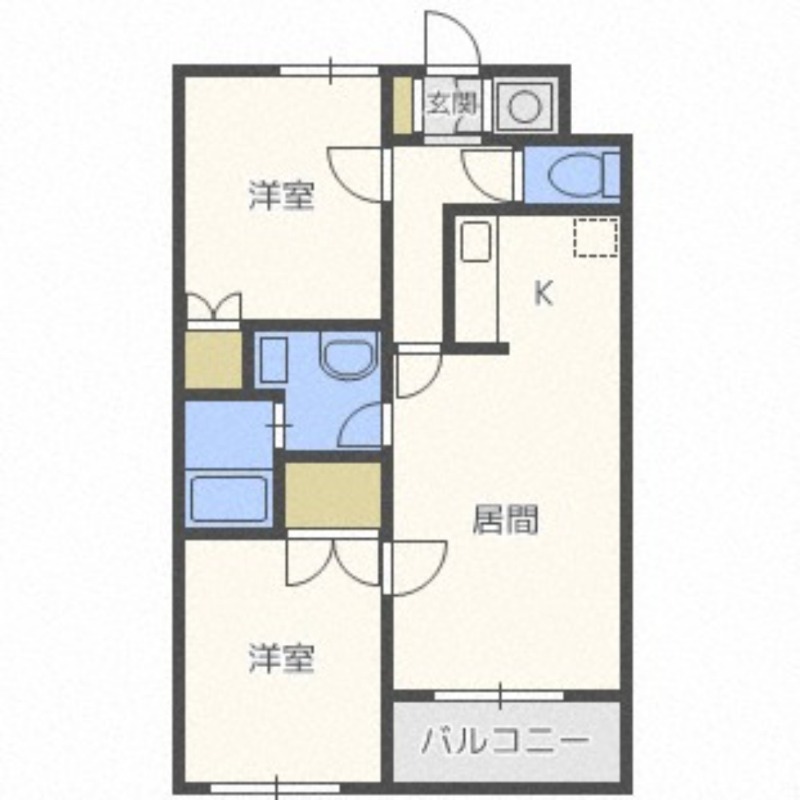 【札幌市東区北四十一条東のマンションの間取り】