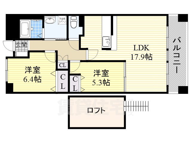 名古屋市中川区富船町のマンションの間取り