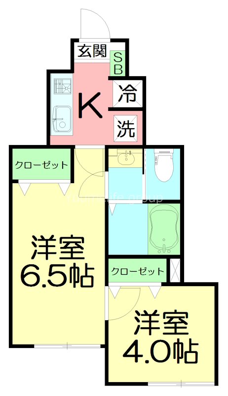 鎌倉市玉縄のアパートの間取り