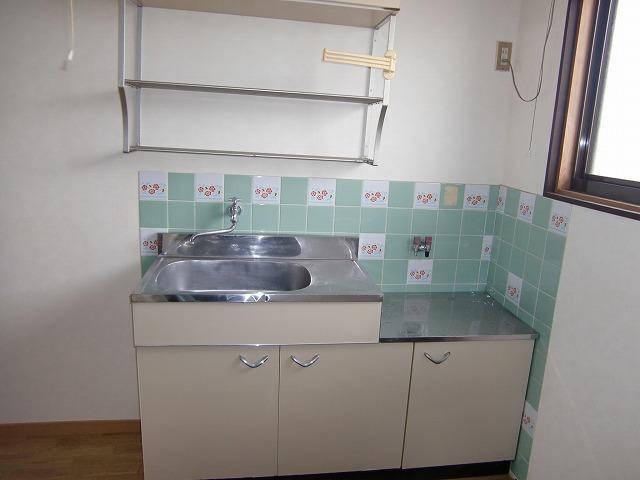 キッチン　収納＆棚付きキッチン♪