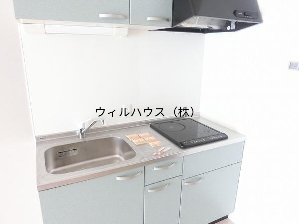キッチン　２口ＩＨコンロ付き！