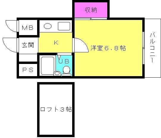 あさひハイツの間取り写真