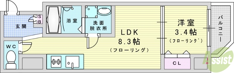EIJU Tsukamotoの間取り写真