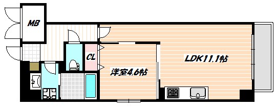 ＪＲ総武線 西船橋駅 徒歩4分 6階建 築9年の間取り写真